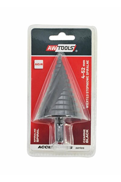 AwTools Burghiu spiralat cu trepte AW/4-52mm/AICRN/NEGRU