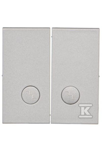 Kontakt-Simon Simon 55 Cheie dubla cu ochiuri pentru: SW6/2L2M Aluminiu mat T...