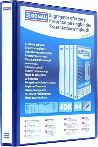 donau Liant cu 4 inele A4 30mm albastru (2788304PL-10)
