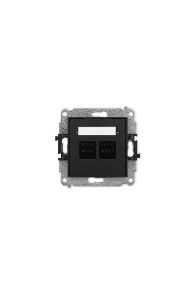 KARLIK ICON Mecanism de încărcare USB dual 2xUSB-C, 20W max. negru mat 12ICUSB-7
