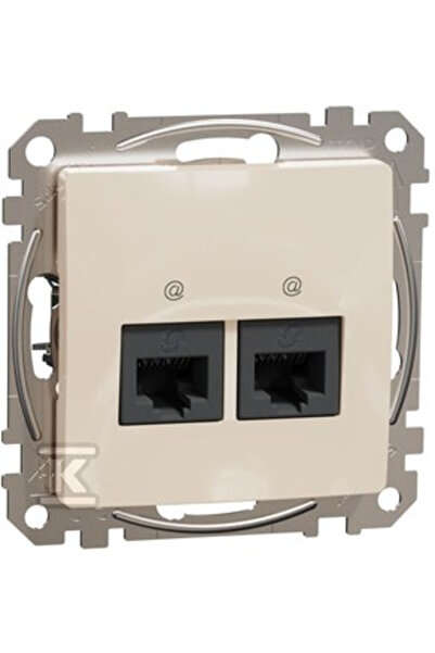 Schneider Electric Priză computer dublă RJ45 cat. 6 UTP, bej, Sedna Design și...