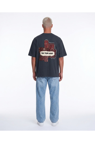 Respire Ανδρικό T-Shirt FFB Patch Oversize Smoked