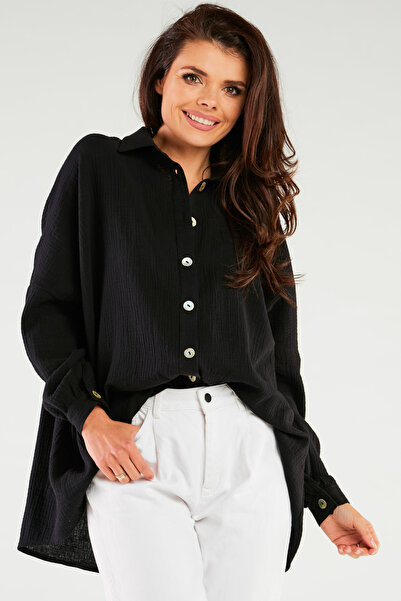 Infinite You Camasa dama, InfiniteYou, M264, supradimensionata, neagra, bumba...