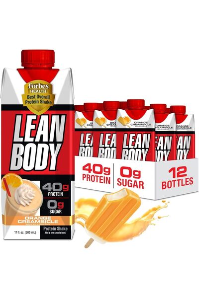 Labrada مشروب بروتين ليين بودي جاهز للشرب بنكهة البرتقال كريميسل، 40 جرام برو...