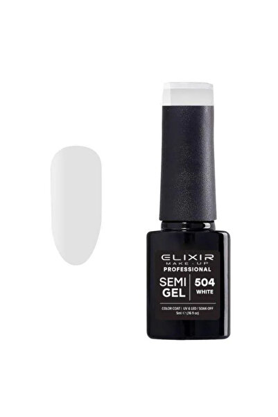 Elixir Επαγγελματικό Ημι-τζελ Ημι-μόνιμο Βερνίκι Νυχιών 504 Λευκή Ασβεστόλιθο...