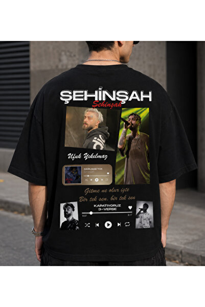 shidumanlar Oversize Unisex Geniş Kalıp ŞEHİNŞAH Özel Tasarım Baskılı Pamuklu...