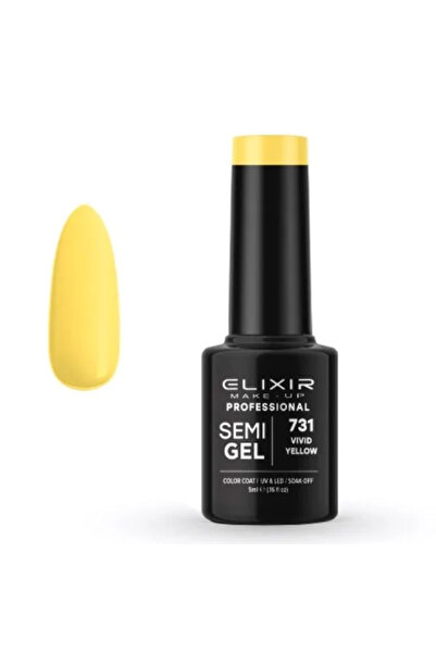 Elixir Επαγγελματικό Ημι-τζελ Ημι-μόνιμο Βερνίκι Νυχιών 731 Έντονο Κίτρινο Κι...