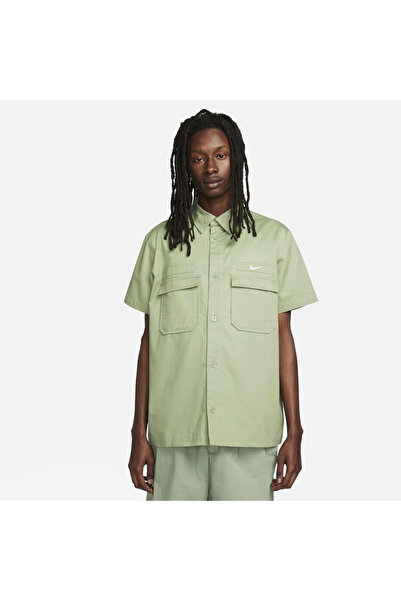 Nike Sportswear Woven Military Button-Down Short-Sleeve Erkek Gömlek REDSPORT