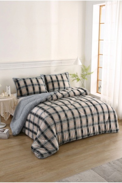 Bikaya Home Osotto Double Patterned Comforter Quilt Set |   220X240 cm |   St...