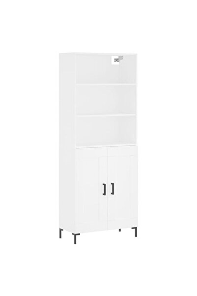 vidaxl Dulap înalt, alb, 69.5 x 34 x 180 cm, lemn prelucrat