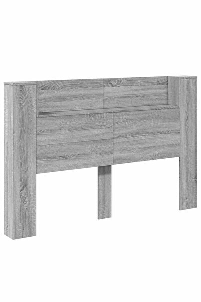 vidaxl Cadran cu LED Sonoma gri 160 x 16,5 x 103,5 cm Lemn compozit