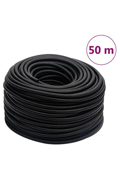 vidaxl Furtun de aer hibrid, negru, 0,6 ", 50 m, cauciuc și PVC