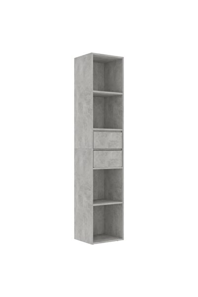 vidaxl Bibliotecă, gri beton, 36x30x171 cm, lemn prelucrat