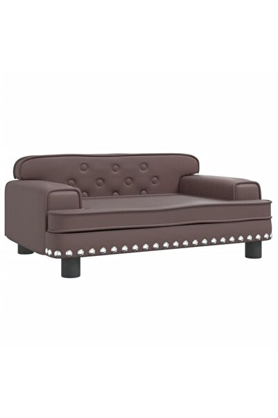 vidaxl Canapea pentru copii maro 70 x 45 x 30 cm piele artificială