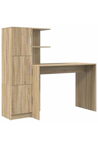 vidaxl Birou 2 piese Stejar Sonoma