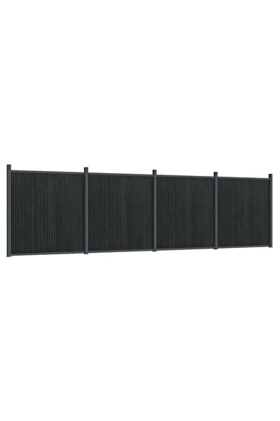 vidaxl Panouri de gard, gri, 699 x 186 cm, WPC