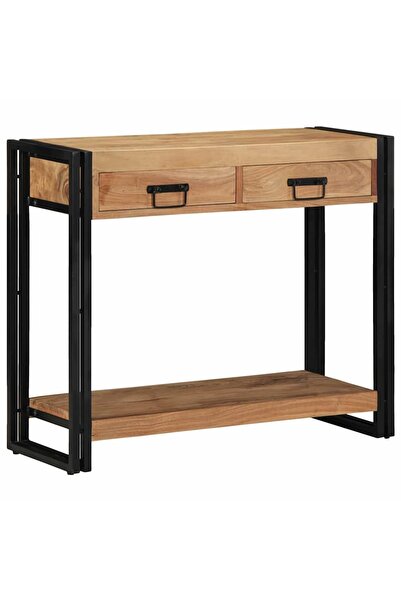 vidaxl Masă de consolă Maro 90 x 33 x 75 cm Lemn Solid de Acacia