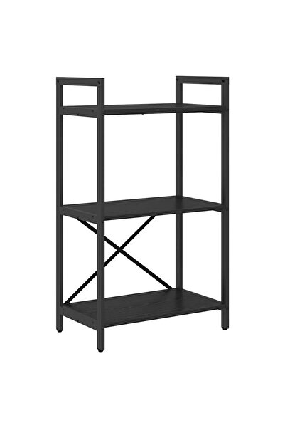 vidaxl Raft pentru cărți Stejar Negru 56 x 34 x 96 cm Lemn compozit