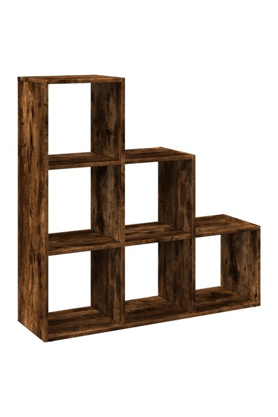 vidaxl Bibliotecă/separator cameră 3 niveluri stejar 99x29x99 cm lemn