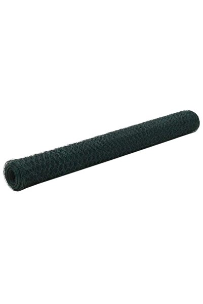 vidaxl Plasa de gard din sarma de găini, verde, 25 x 1.2 m, oțel placat cu PVC