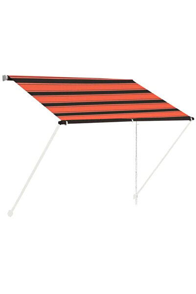 vidaxl Copertină retractabilă, portocalie și maro, 100 x 150 cm