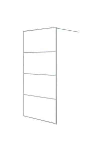 vidaxl Paravan de duș tip walk-in, argintiu, 100 x 195 cm, sticlă ESG transpa...