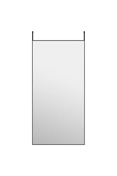 vidaxl Oglindă de ușă, neagră, 50 x 100 cm, sticlă și aluminiu