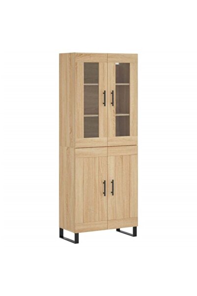 vidaxl Dulap înalt, stejar Sonoma, 69,5 x 34 x 180 cm, lemn prelucrat