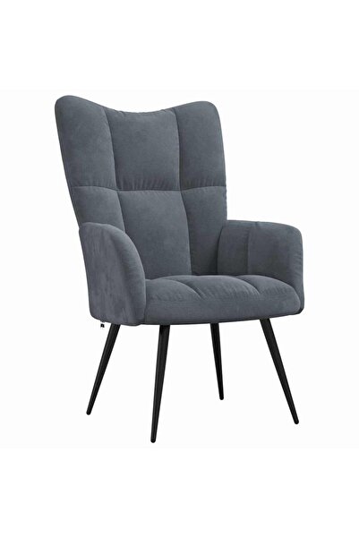 vidaxl Fotoliu de relaxare Gri închis 70 x 61 x 96,5 cm Catifea