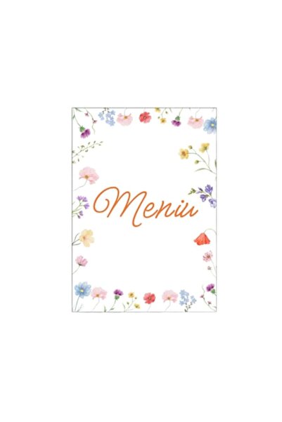 OEM Set Meniuri Nuntă/Botez, tip carte, Model 6 - 10 buc