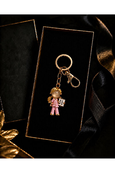 PULİNİN DÜKKANI Nurse Keychain – Gold Bag Ornament with Doctor Figure – Gift ...