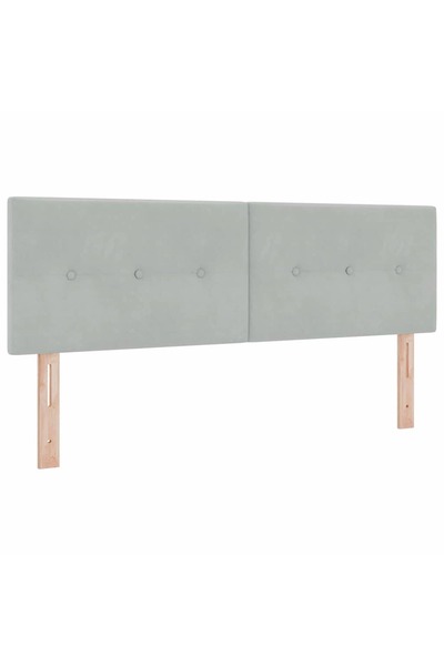 vidaxl Tăblie cap Gri deschis 144 cm Catifea