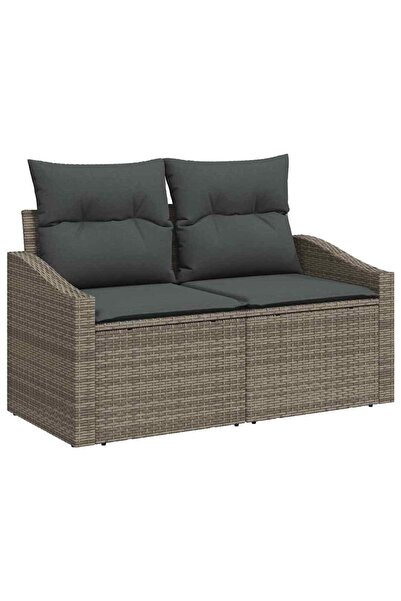 vidaxl Canapea de grădină cu pernă 123 x 62 x 69 cm poliratan