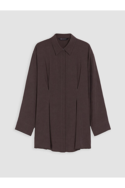 LC Waikiki Nevavm Modal Blended Pleated Women's Shirt Tunic with a Difference