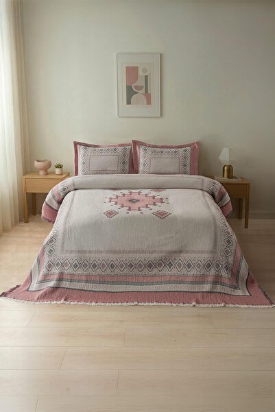 Soley Anatolia |   100% Cotton 3 Layer Muslin Double Bedspread Set
