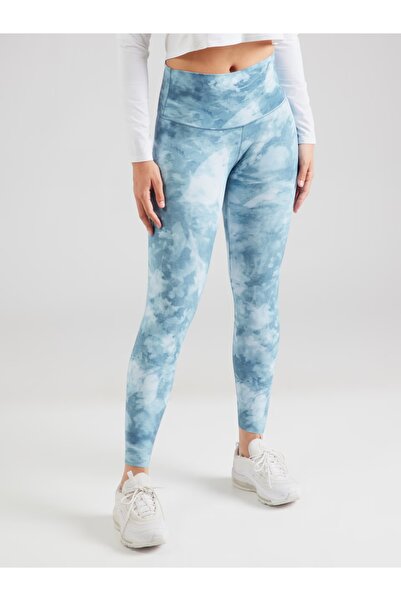 Nike Dri-fit Zenvy Hr 7/8 Tight Aop Yüksek Belli Mavi Kadın Tayt