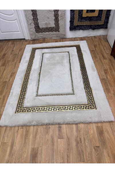 SANCAK DERİ HALI MODERN GOLD VARAKLI BEJ PELUŞ HALI