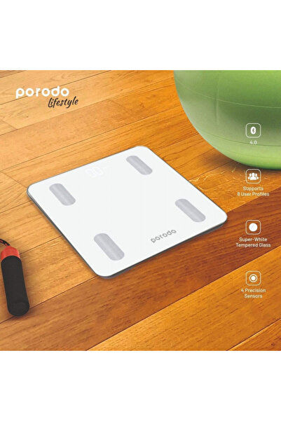 porodo Lifestyle Digital Weight Scale, Full Body Bluetooth Smart Scale