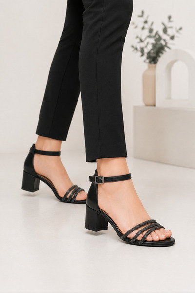 MOON CLOUD Ankle-Strapped Short Flat Heel Shoes for Evening Dress-Daily-Weedi...