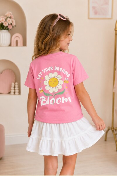 The Champ Clothing Tricou supradimensionat pentru fete Let Your Dreams Bloom,...