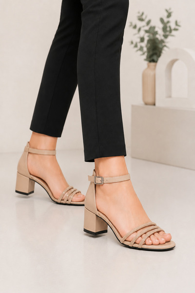 MOON CLOUD Ankle-Strapped Short Flat Heel Shoes for Evening Dress-Daily-Weedi...