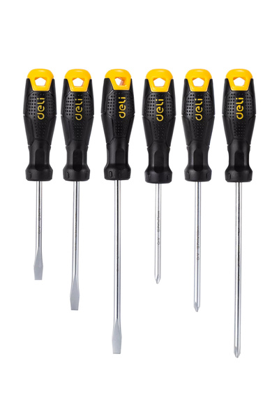 Deli σετ κατσαβίδια DL620006, 3x ίσια & 3x σταυρωτά, μαγνητικά, 6τμχ