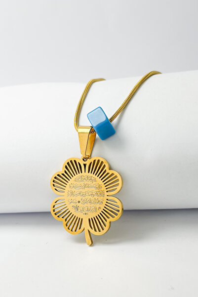 DEARWİSH Gold Color Italian Chain Stainless Steel Necklace with Evil Eye Vers...