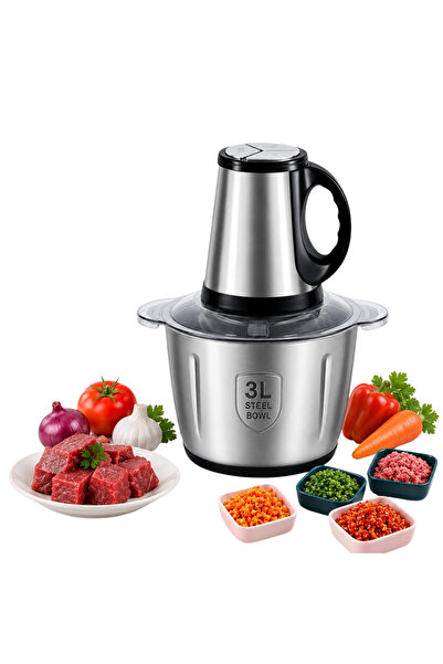 POGAGO 3L Electric Food Chopper Stainless Steel Meat Grinder & Vegetable Cutt...