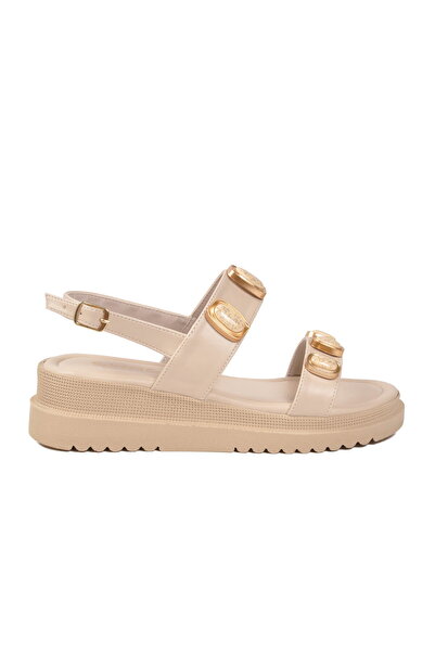 FLORİN Beige Soft Sole Lightweight Women's Sandals 607 Z