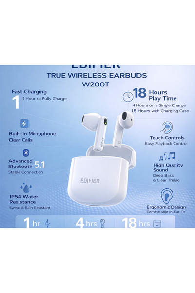 Edifier True Wireless Earbuds – Powerful Sound & Long Playtime