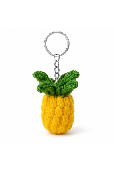 RESSO COFFEE Handmade Knitted Pineapple Keychain