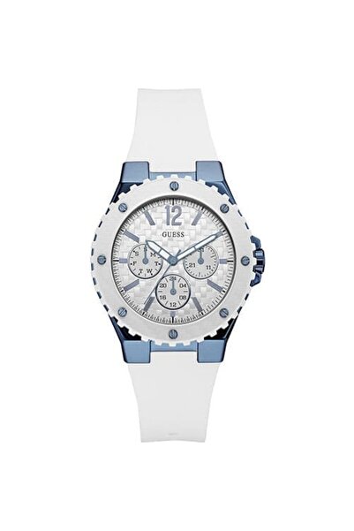 Guess Γυναικείο Ρολόι 39mm με Λευκό Καντράν και Λουράκι από Καουτσούκ W0149L6