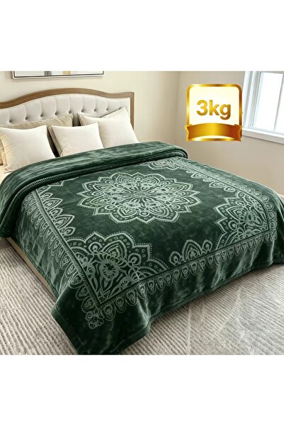 Bleco Vintage embossed flannel blanket, 160*220 cm, comfortable, portable and...