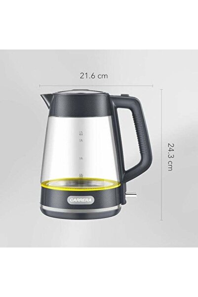 Carrera Glass Electric Kettle CRR649 | 2200W Fast Boil Kettle | 1.7L Heat-Res...